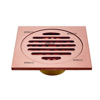 Rejilla piso Oro rosa cuadrada 10x10cm Antirretorno