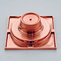 Rejilla piso Oro rosa cuadrada 10x10cm Antirretorno