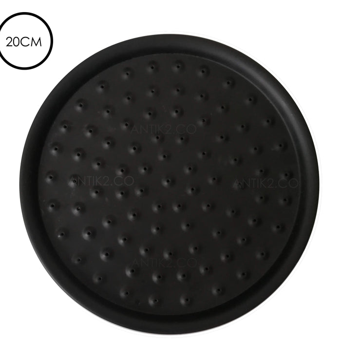 Ducha redonda negro 20cm