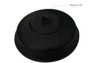 Ducha redonda negro 25cm