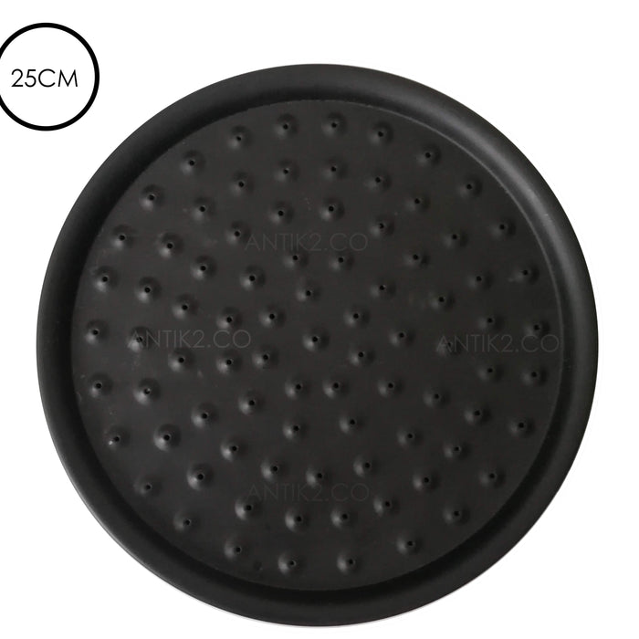 Ducha redonda negro 25cm