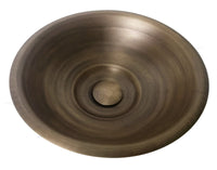 Poceta lavamanos Bronce Antiguo 35cm + desague push