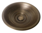 Poceta lavamanos Bronce Antiguo 35cm + desague push