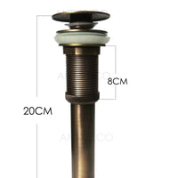 Kit lavamanos Bronce Antiguo 38cm + Grifo y Desague