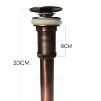 Poceta lavamanos Cobre Antiguo 35cm + desague push