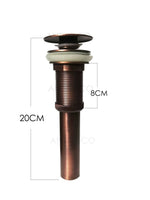 Poceta lavamanos Cobre Antiguo 40cm + desague push