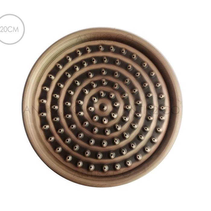 Ducha Redonda Bronce Antiguo 20cm