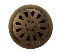 Rejilla piso Bronce Antiguo Diametro  10cm