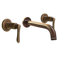 Mezclador  Pared  Bronce Antiguo Palanca
