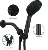 Kit Ducha De Mano Tono Negro
