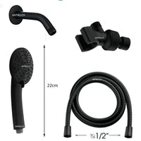 Kit Ducha De Mano Tono Negro