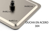 Mezclador ducha Niquel satin + Ducha 30X30cm