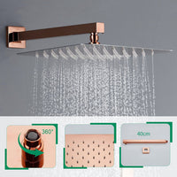 Mezclador Monomando Oro Rosa + Ducha  25+25cm