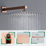 Mezclador Monomando Oro Rosa + Ducha  30+30cm