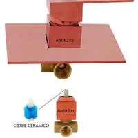 Mezclador Monomando Oro Rosa + Ducha  25+25cm