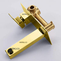 Mezclador  Monomando Cuadrado  Pared Dorado