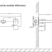 Griferia Mezclador Pared Cuadrado