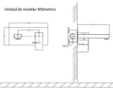 Griferia Mezclador Pared Cuadrado