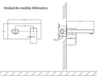 Mezclador Monomando  de  pared Oro rosa