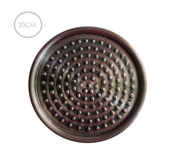 Ducha Niquel Antiguo Redonda 20cm