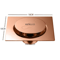 Rejilla piso Oro rosa Push 10x10cm Antirretorno