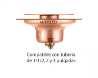 Rejilla piso Oro rosa Push 10x10cm Antirretorno