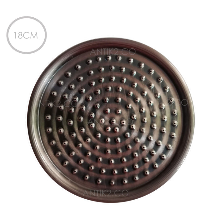Ducha Niquel Antiguo Redonda 18cm