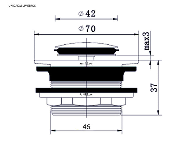 Desague Tina/Jacuzzi Oro rosa