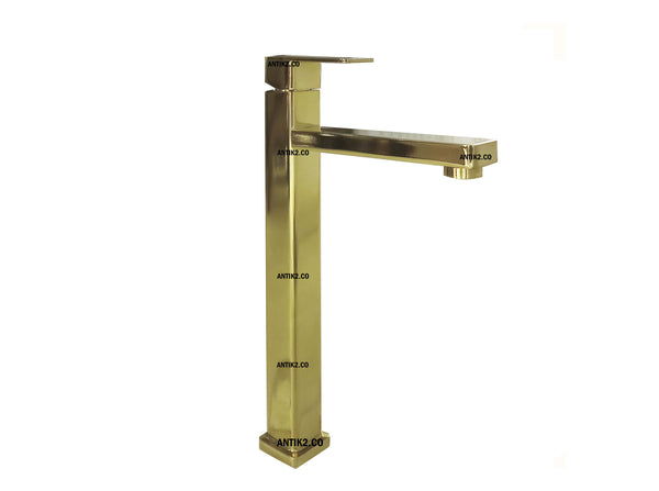 Mezclador  Monomando Cuadrado Dorado