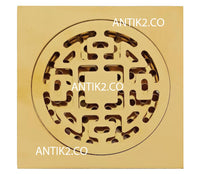 Rejilla Piso Dorada Antirretorno 10x10cm