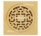 Rejilla Piso Dorada Antirretorno 10x10cm