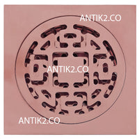 Rejilla piso Oro rosa cuadrada 10x10cm Antirretorno
