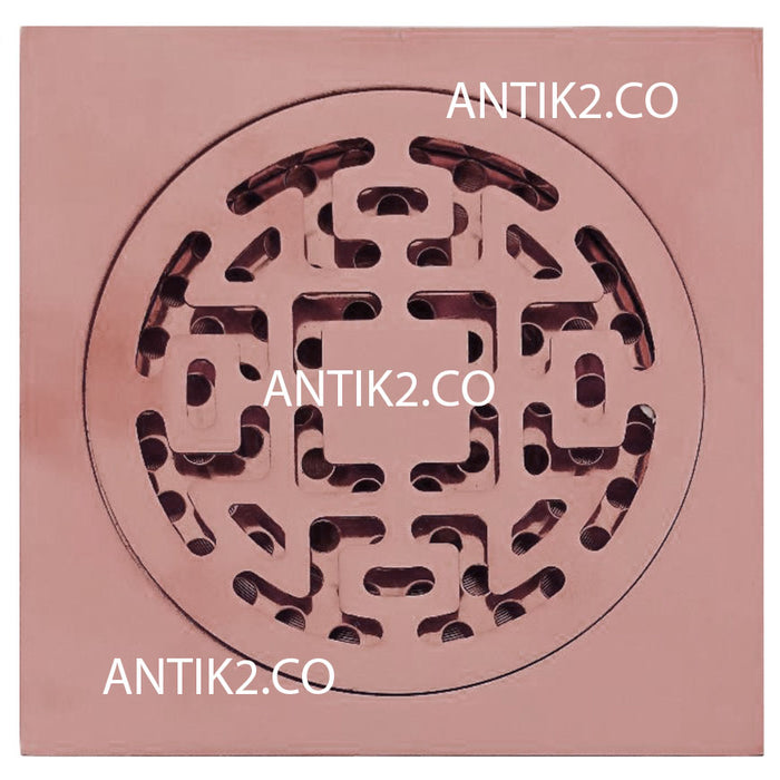 Rejilla piso Oro rosa cuadrada 10x10cm Antirretorno
