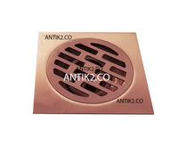 Rejilla piso Oro rosa cuadrada 10x10cm
