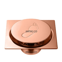 Rejilla piso Oro rosa Push 10x10cm Antirretorno