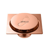 Rejilla piso Oro rosa Push 10x10cm Antirretorno