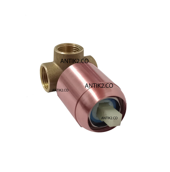 Mezclador   Oro Rosa + Ducha 25cm