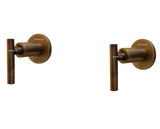 Mezclador ducha vintage 8" Palanca  Bronce Antiguo