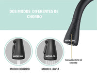 Mezclador Lavaplatos Monomando Tunez  Negro Extraible