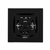 Rejilla piso  10x10cm   Antirretorno tono Negro