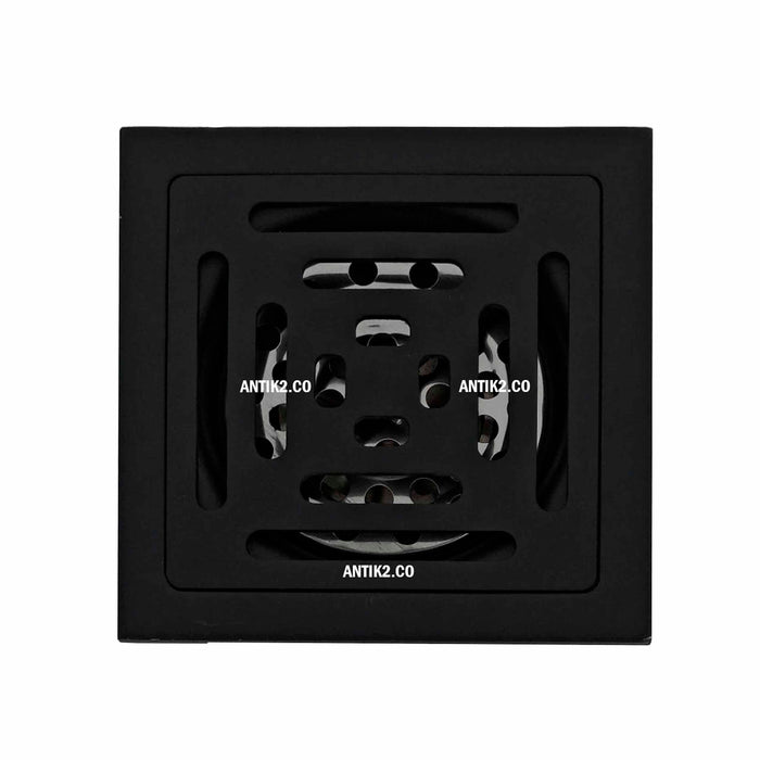 Rejilla piso  10x10cm   Antirretorno tono Negro