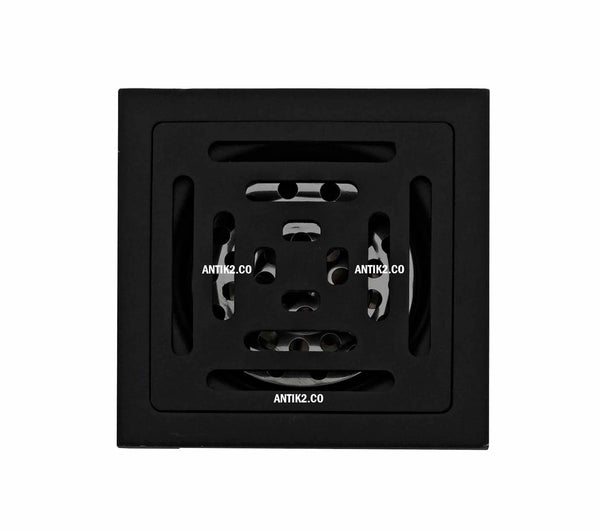 Rejilla piso  10x10cm   Antirretorno tono Negro