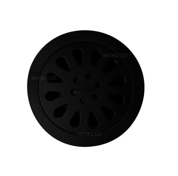 Rejilla piso Diametro  10cm negra Diseño Sol