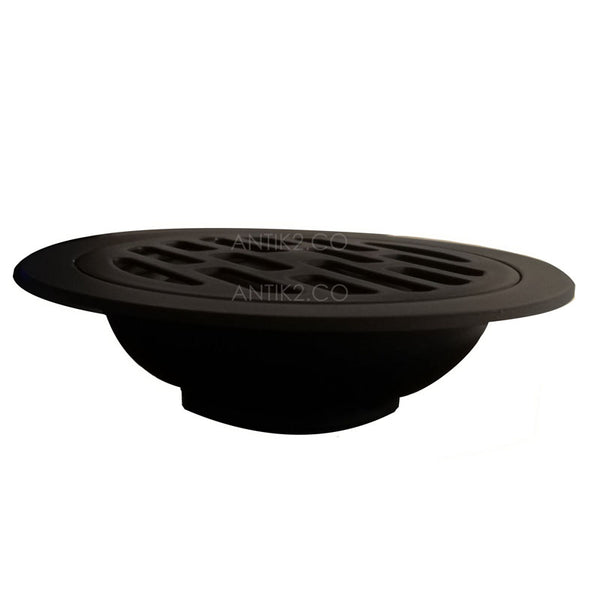 Rejilla piso Diametro  10cm negra