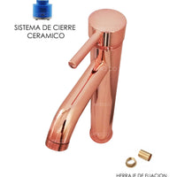 Griferia Alta Lavamanos Oro rosa