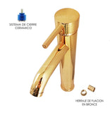 Mezclador Lavamanos Alto  Dorado