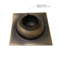Rejilla piso Bronce Antiguo cuadrada  10x10cm|