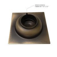 Rejilla Piso Sol Bronce Antiguo Cuadrada  10x10cm|
