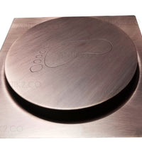 Rejilla Piso Push Cobre Antiguo Cuadrdada 10cmx10cm.