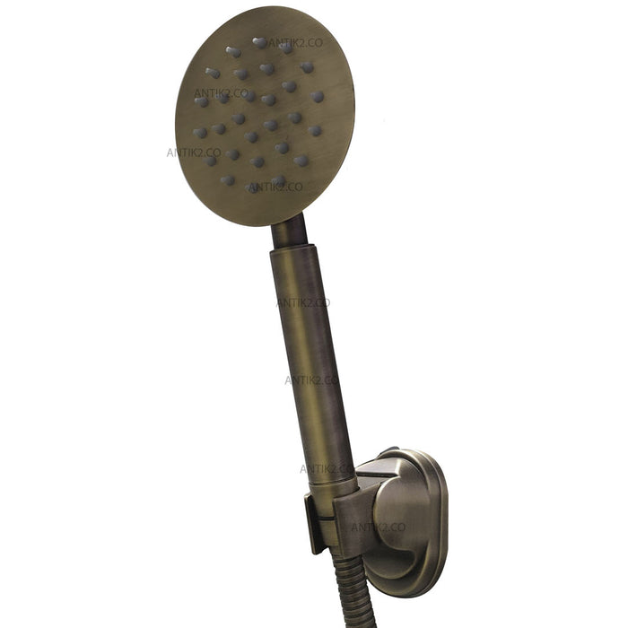 Ducha De Mano Acero Tono Bronce Antiguo
